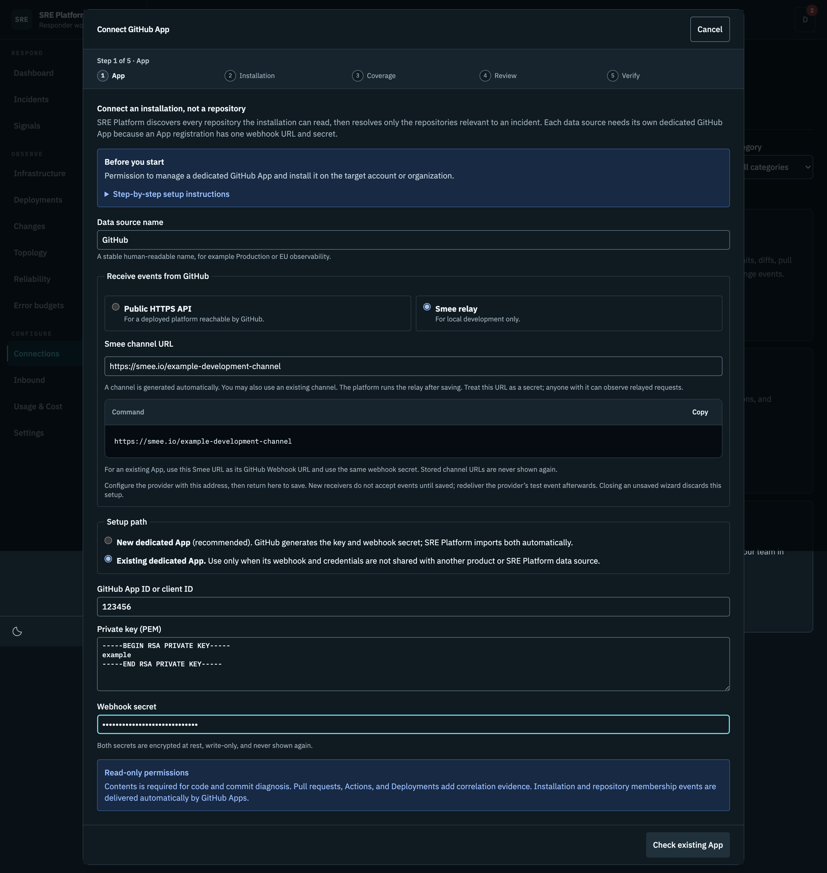 Setting up the GitHub App