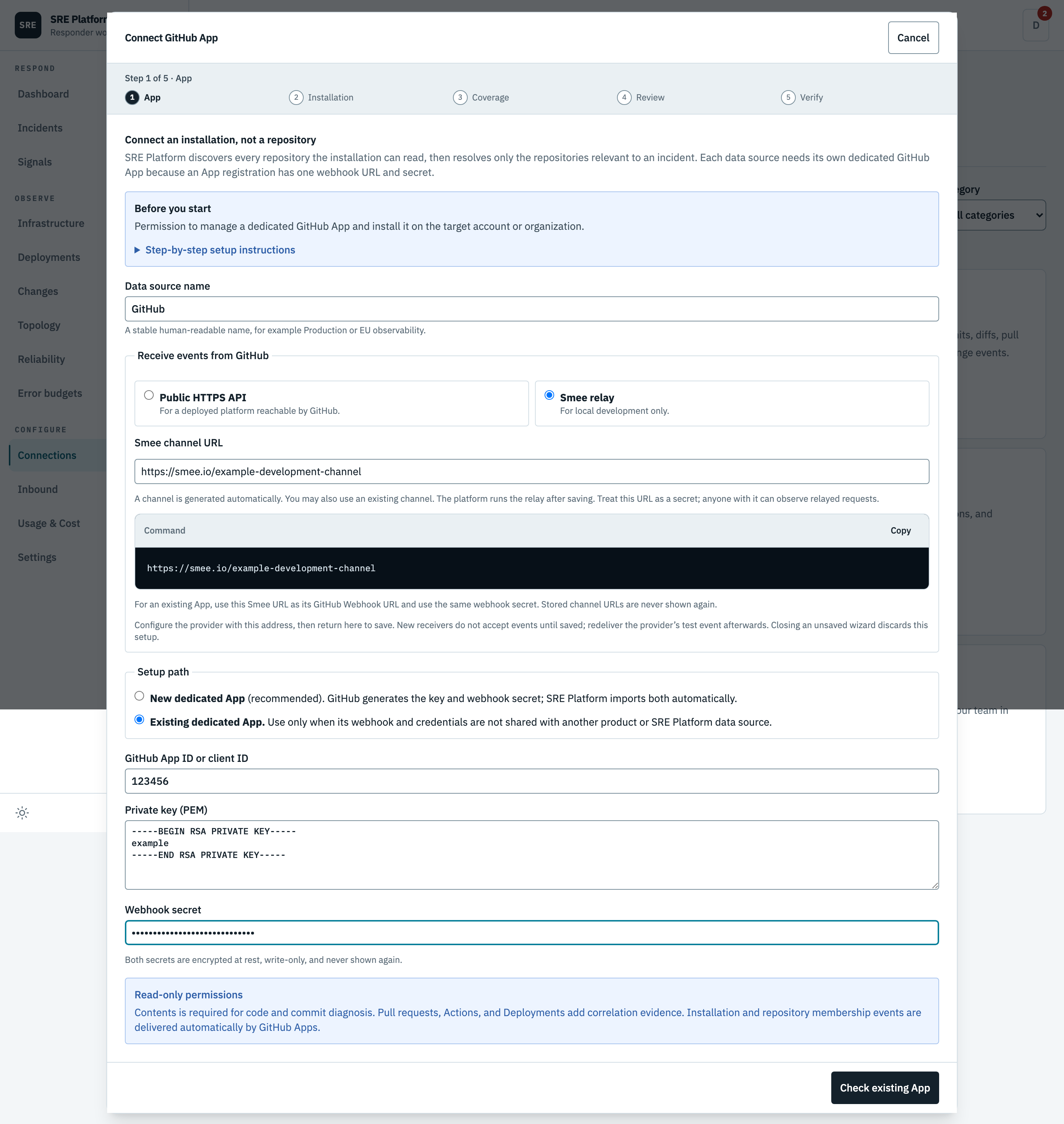 Setting up the GitHub App