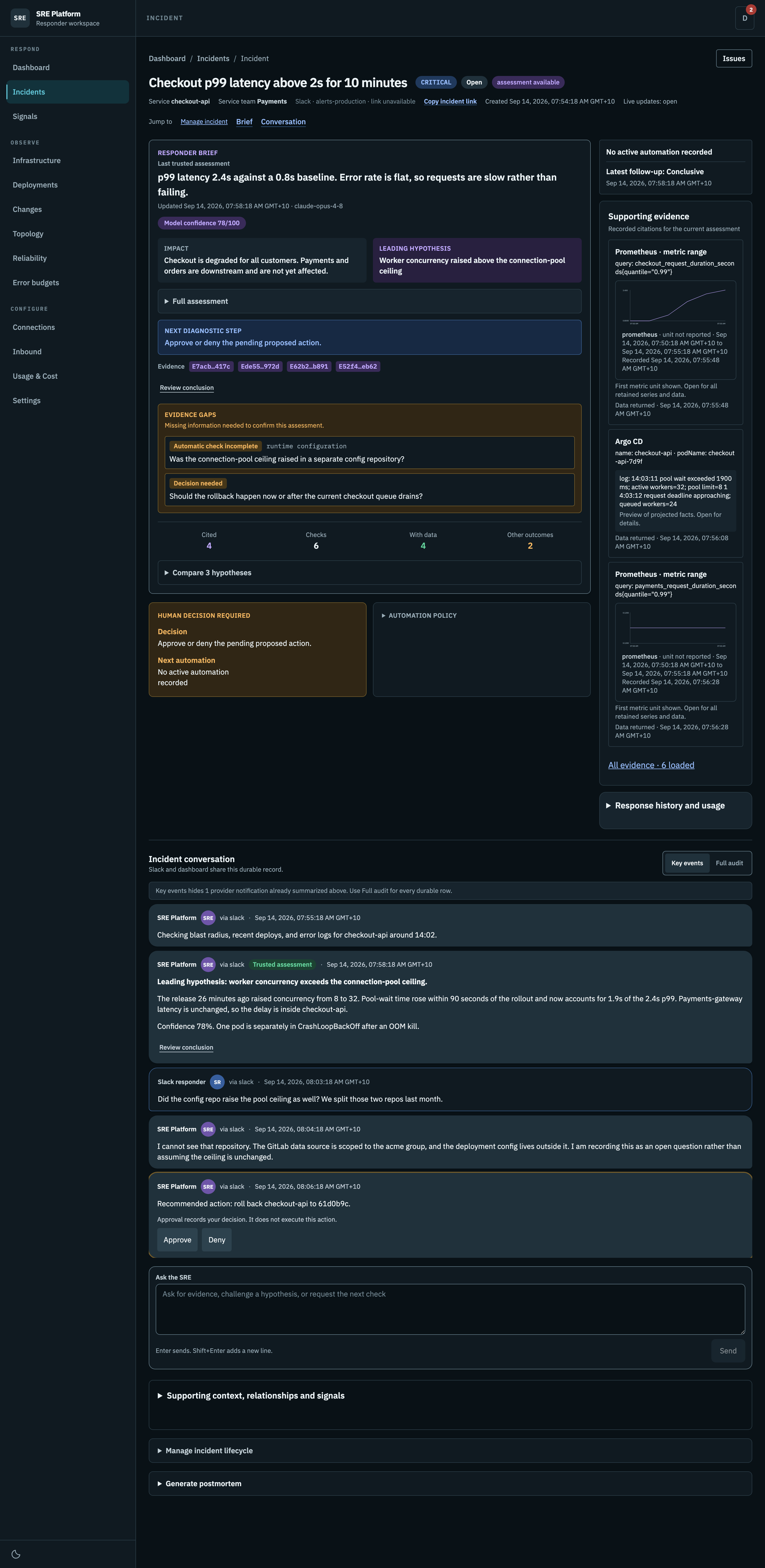 The incident workspace