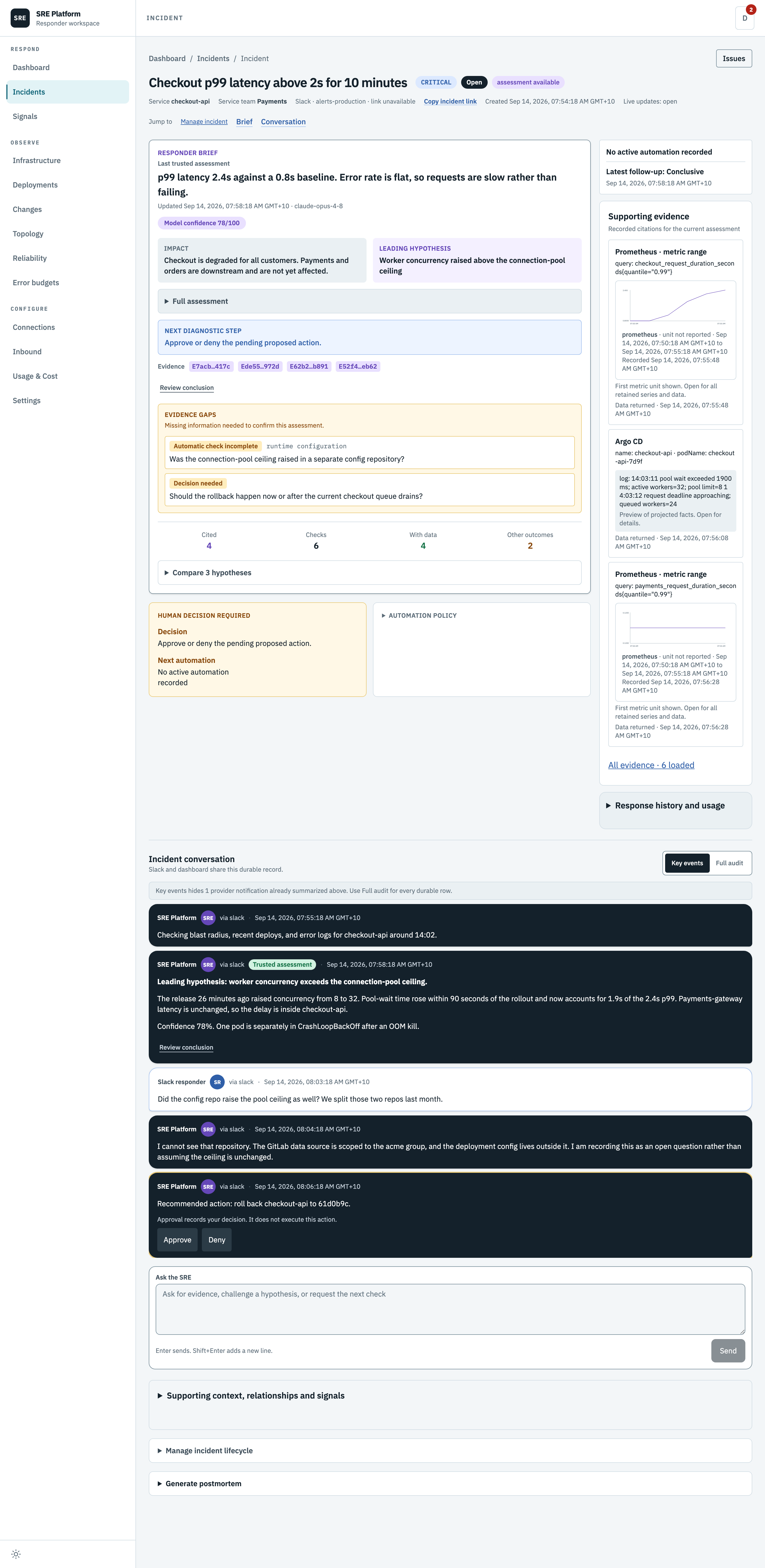 The incident workspace